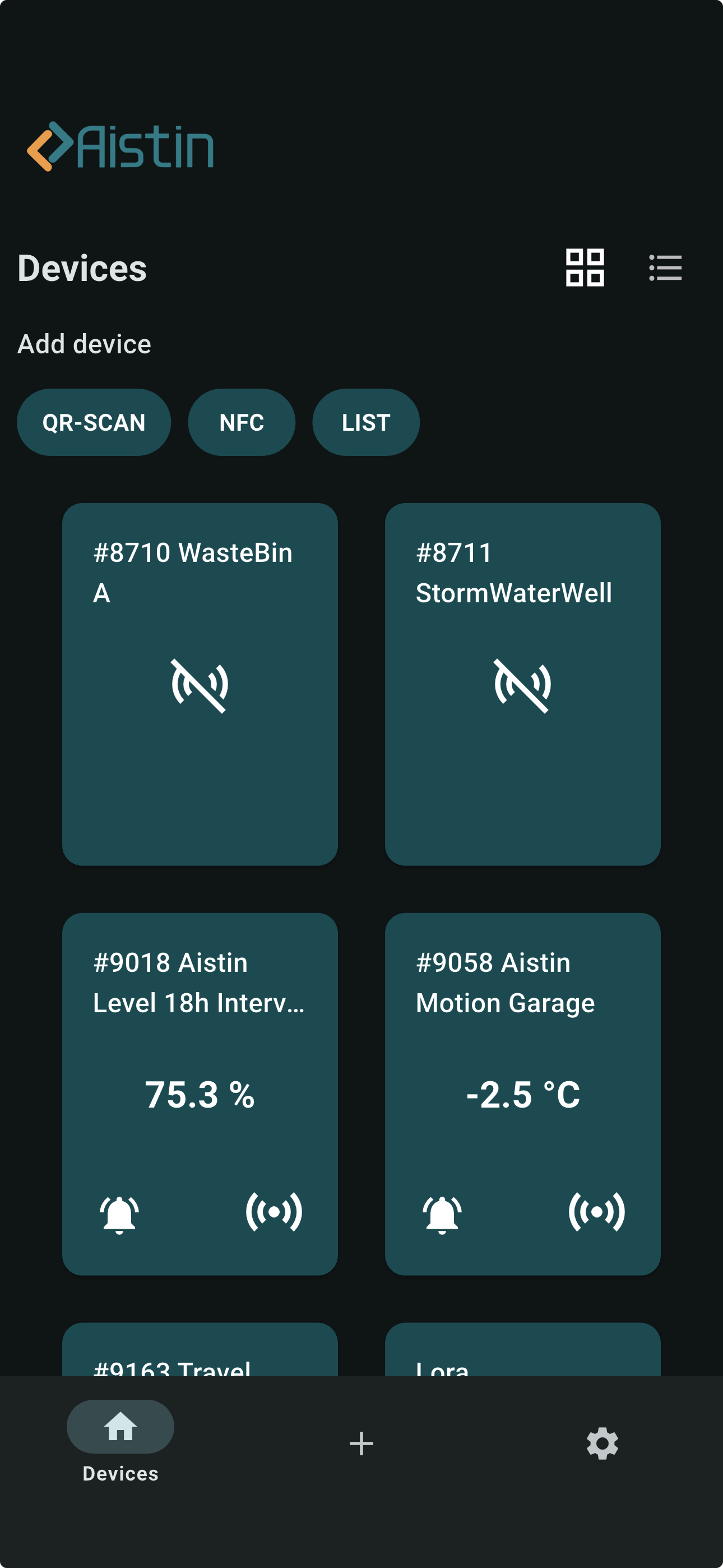 Aistin - IoT-valvonta ja -ohjaussovellus